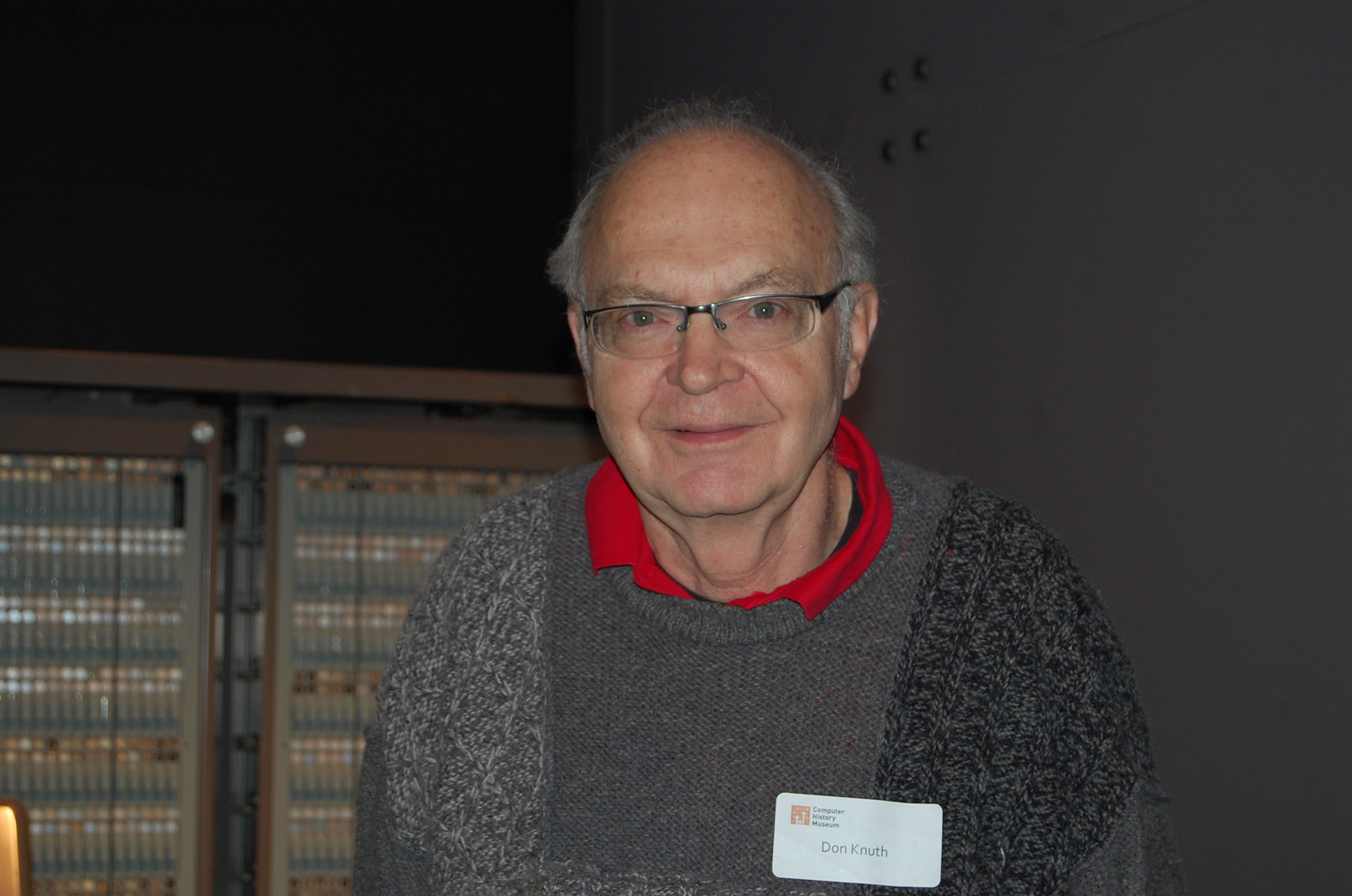 Donald Knuth at the Computer History Museum in 2011